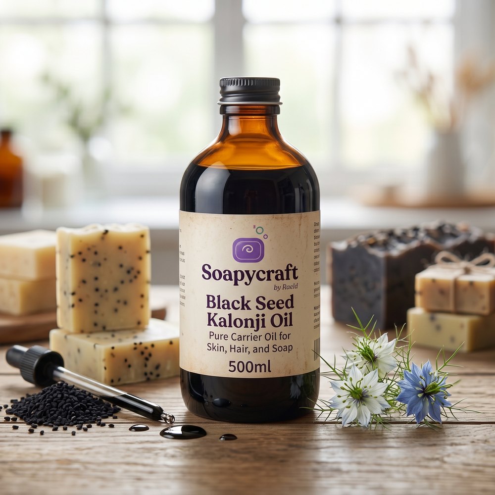 Black Seed Kalonji Oil - Pure Carrier Oil for Skin, Hair and Soap - buy online at Soapycraft