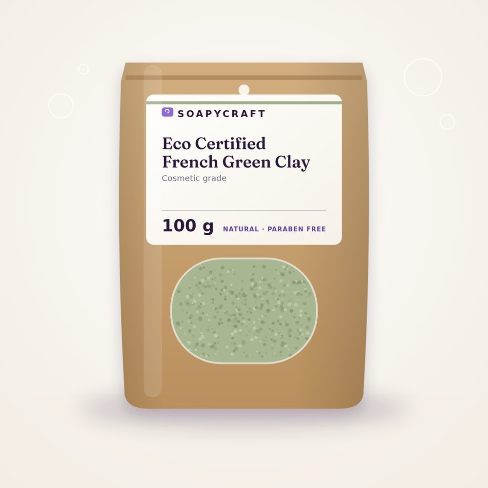 Eco Certified French Green Clay - buy online at Soapycraft