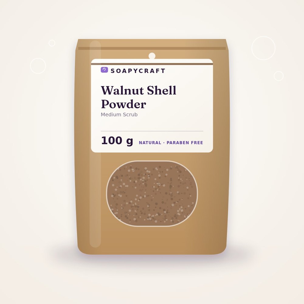 Walnut Shell Powder - Medium Scrub Walnut Shell Powder - Medium Scrub - Clays & Exfoliants by Soapycraft