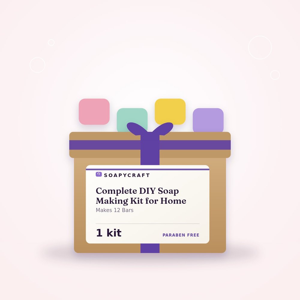 Complete DIY Soap Making Kit for Home - Makes 12 Bars - buy online at Soapycraft