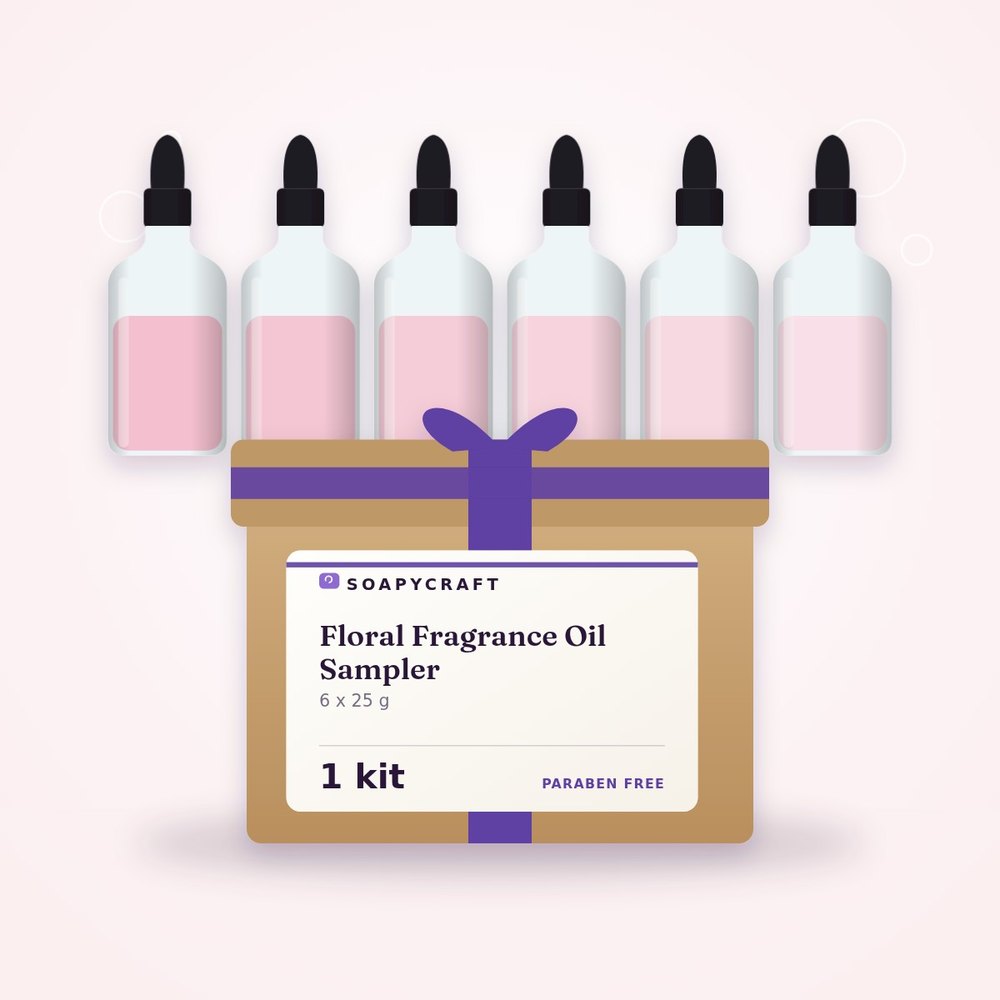 Floral Fragrance Oil Sampler - 6 x 25 g - buy online at Soapycraft