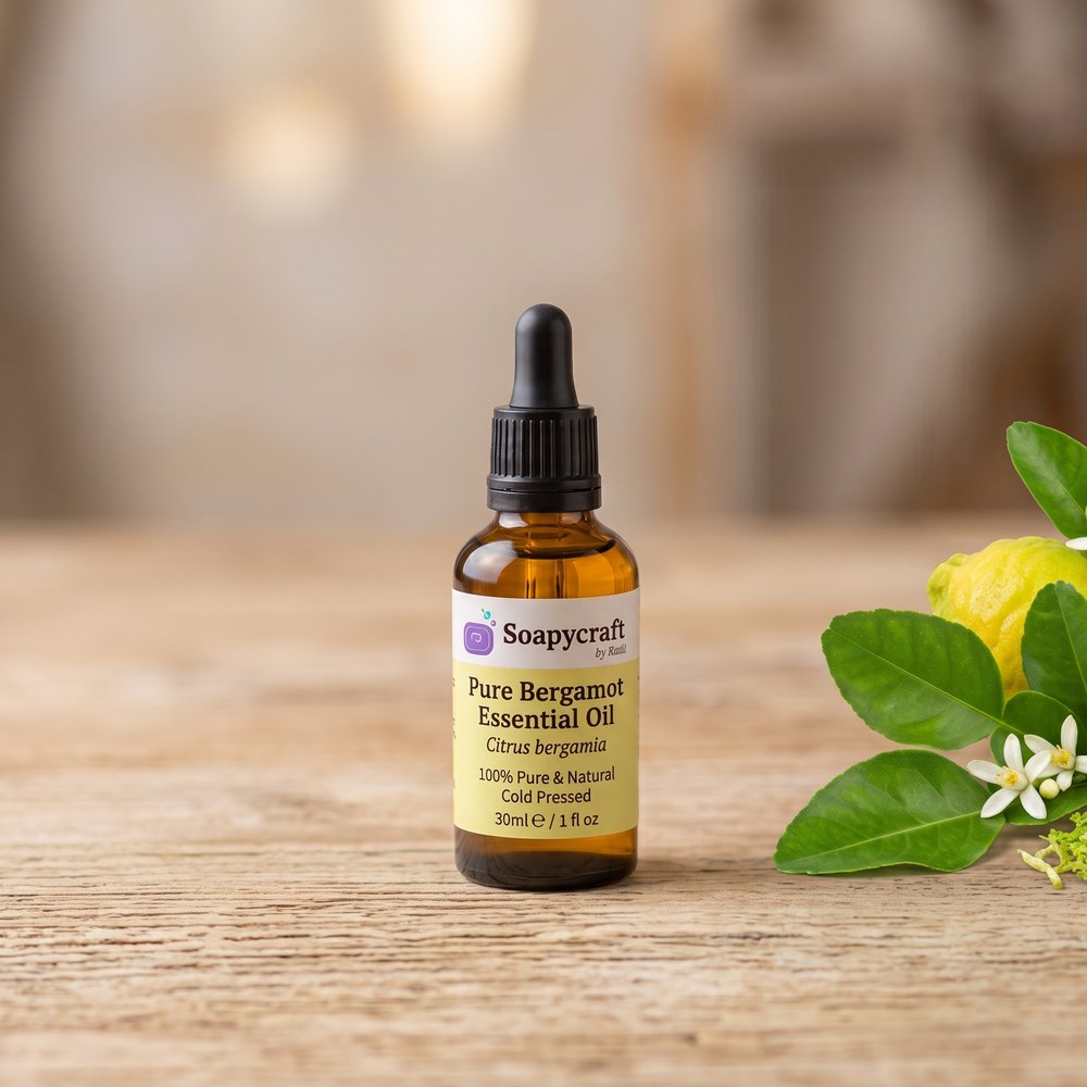 Pure Bergamot Essential Oil (Citrus bergamia) - Cold pressed - buy online at Soapycraft