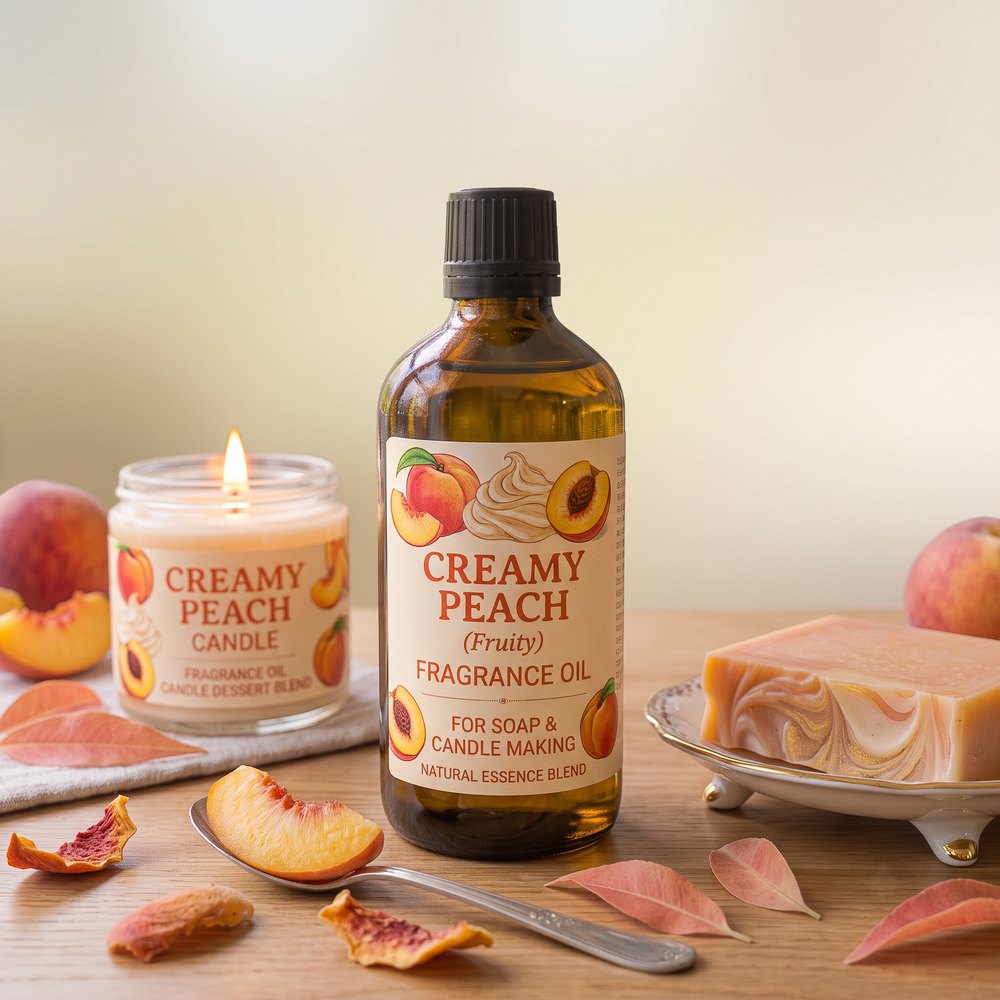 Creamy Peach Fragrance Oil for Soap and Candle Making (Fruity) - buy online at Soapycraft