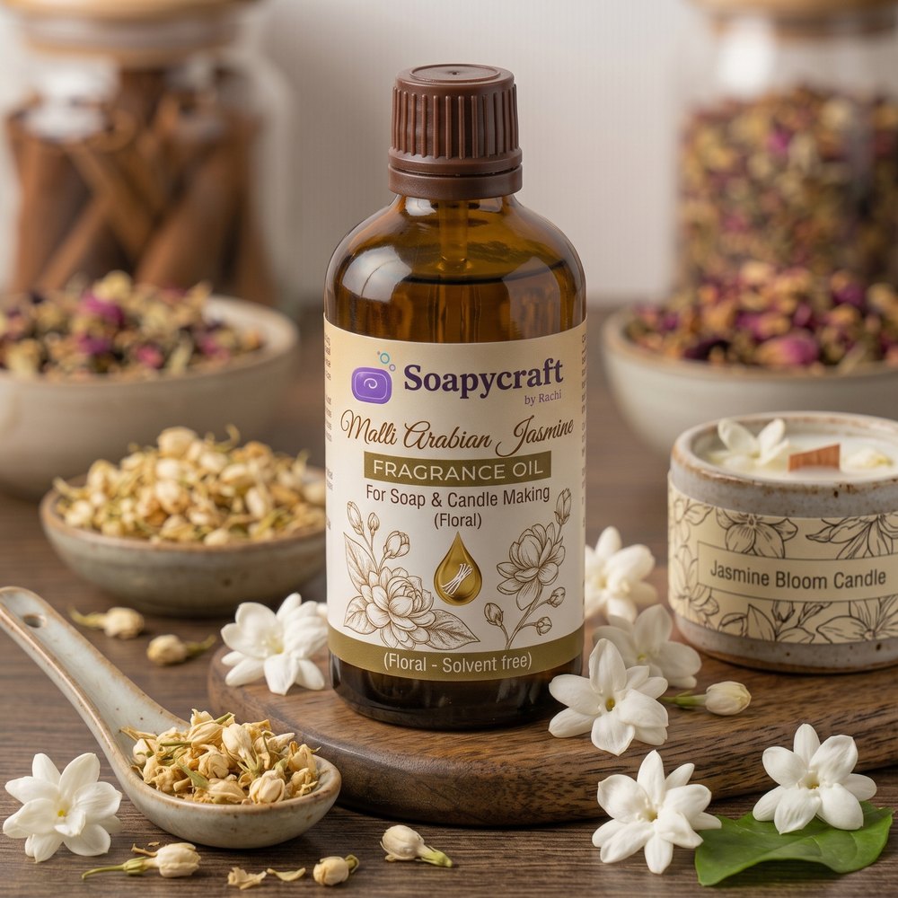 Malli Arabian Jasmine Fragrance Oil for Soap and Candle Making (Floral) - buy online at Soapycraft