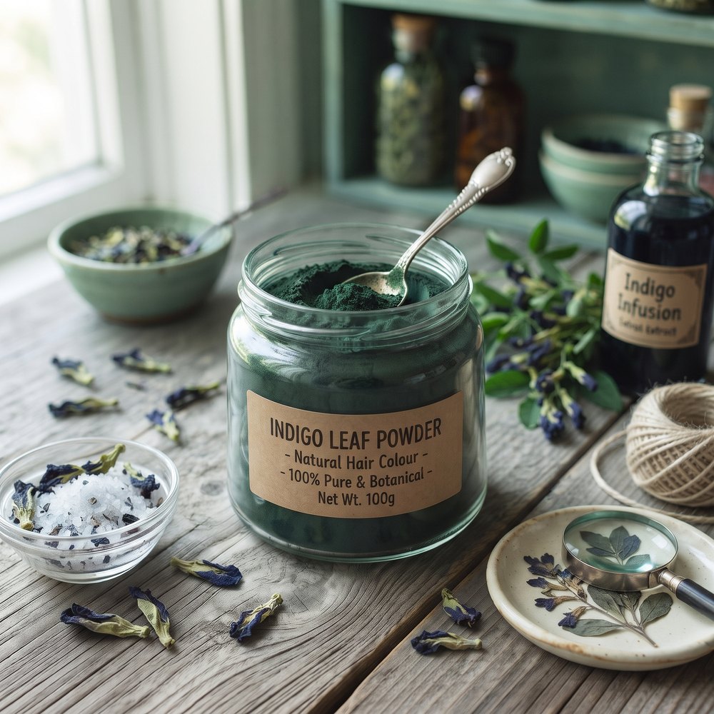 Indigo Leaf Powder - Natural Hair Colour - buy online at Soapycraft