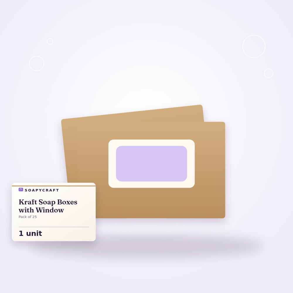 Kraft Soap Boxes with Window - Pack of 25 - buy online at Soapycraft