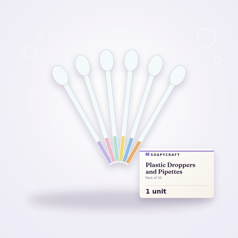 Plastic Droppers and Pipettes - Pack of 20 - buy online at Soapycraft
