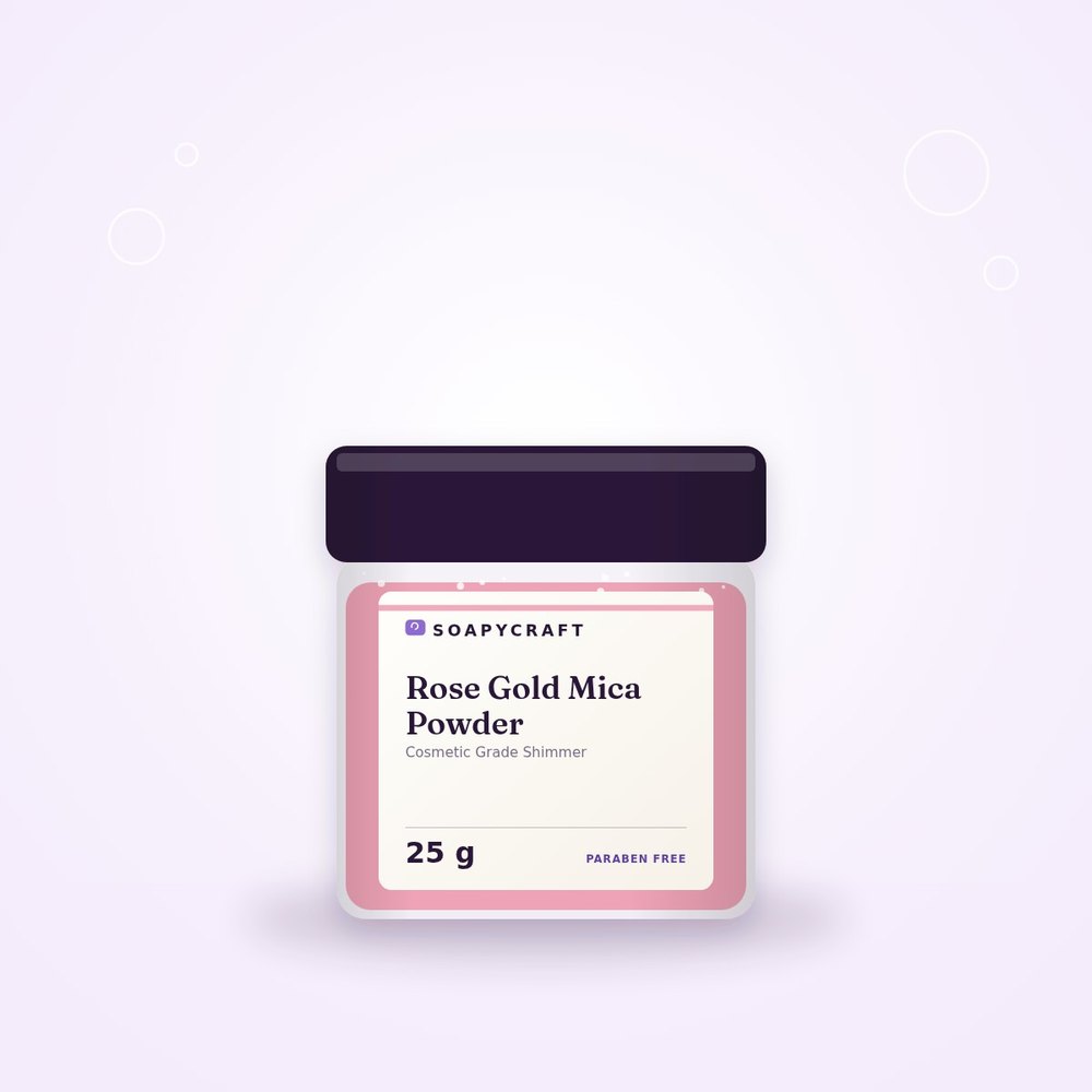 Rose Gold Mica Powder - Cosmetic Grade Shimmer - buy online at Soapycraft