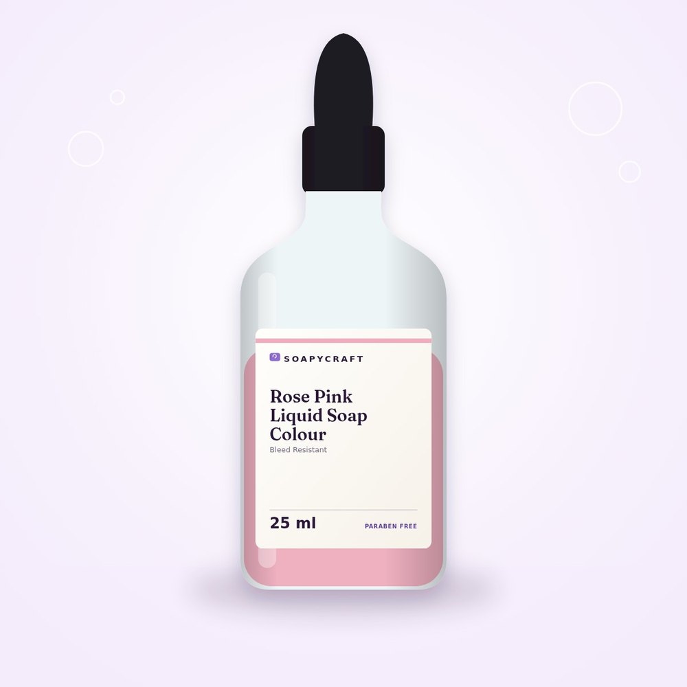 Rose Pink Liquid Soap Colour - Bleed Resistant - buy online at Soapycraft