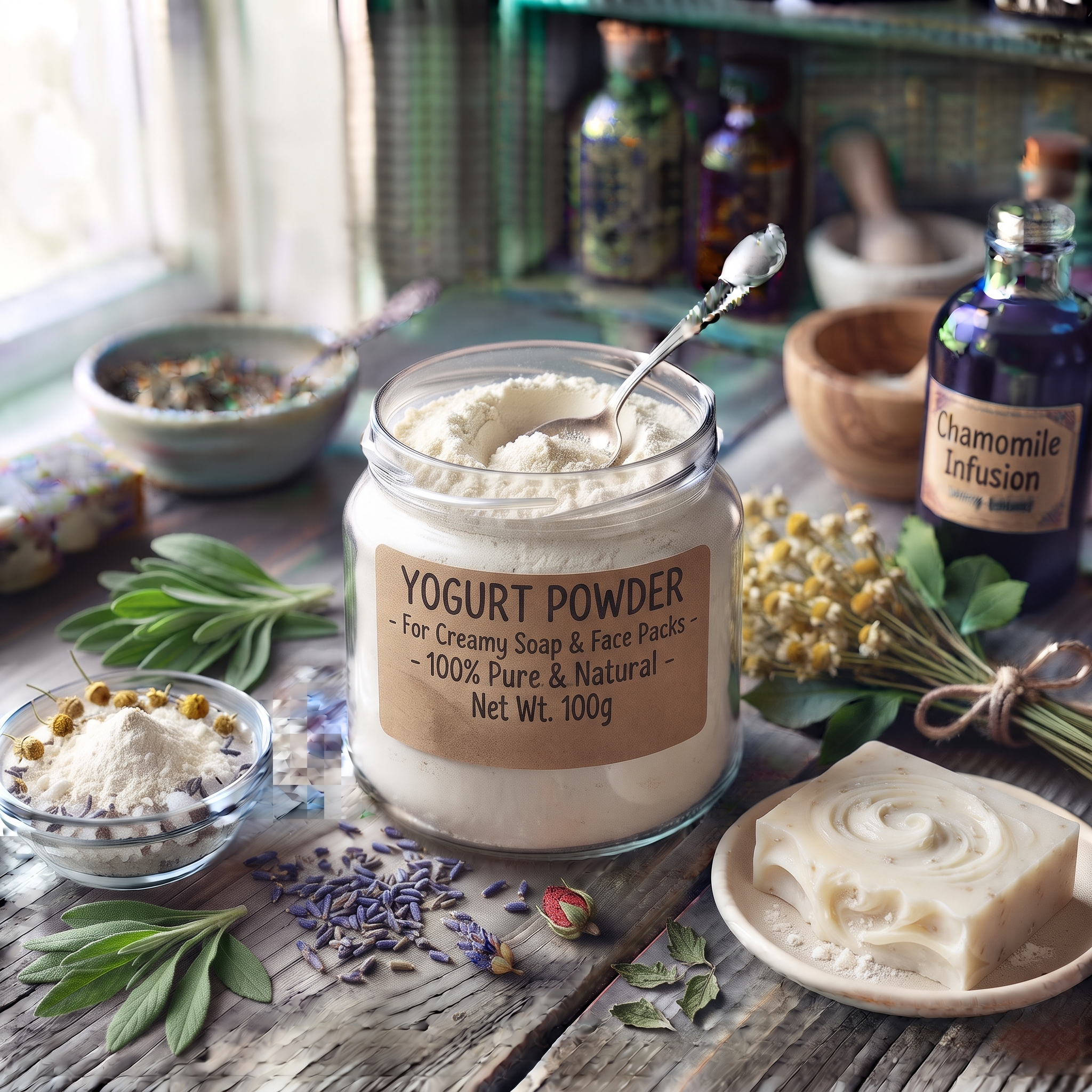 Yogurt Powder for Creamy Soap and Face Packs Yogurt Powder for Creamy Soap and Face Packs - Herbal & Fruit Powders by Soapycraft
