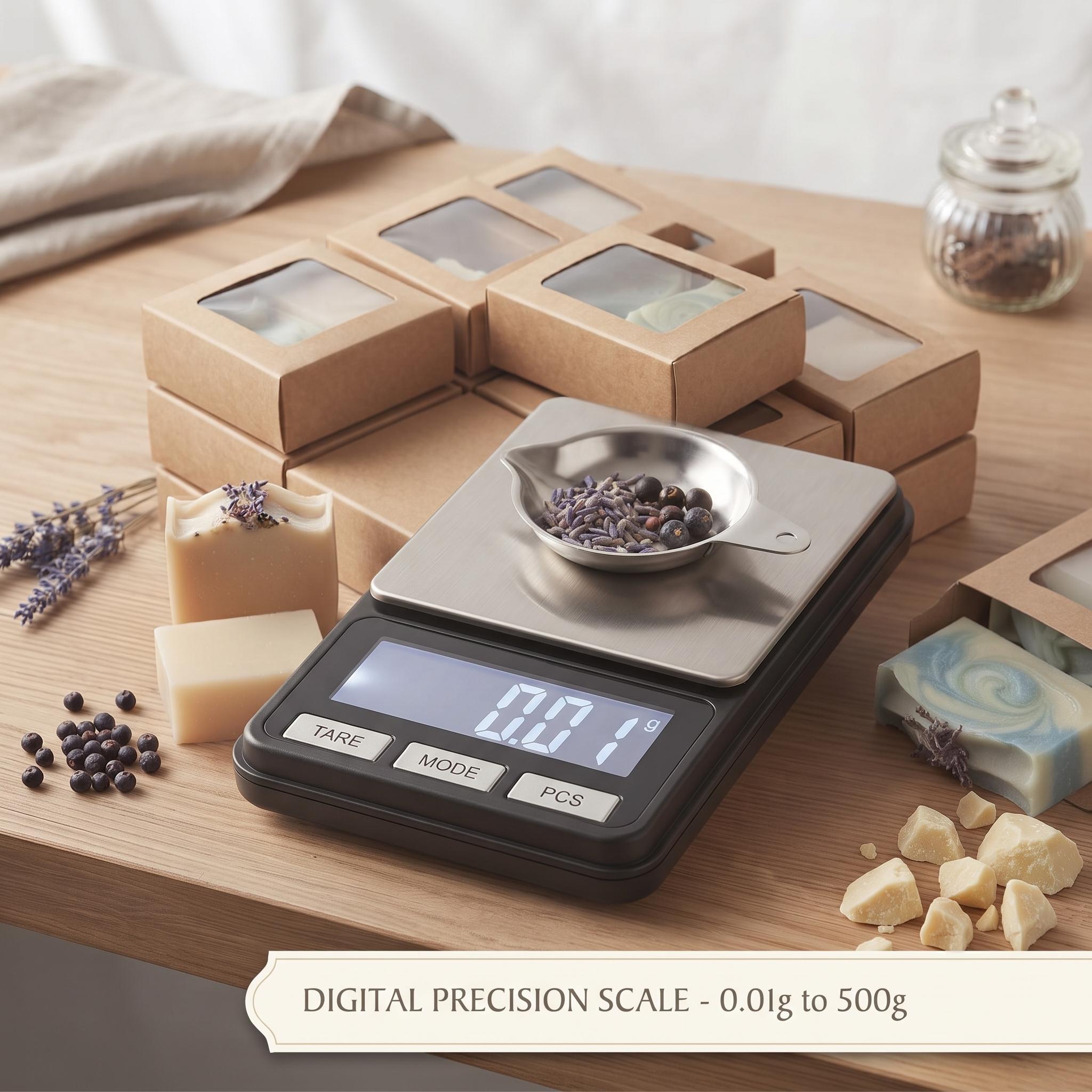 Digital Precision Scale 0.01 g to 500 g Digital Precision Scale 0.01 g to 500 g - Moulds, Tools & Packaging by Soapycraft